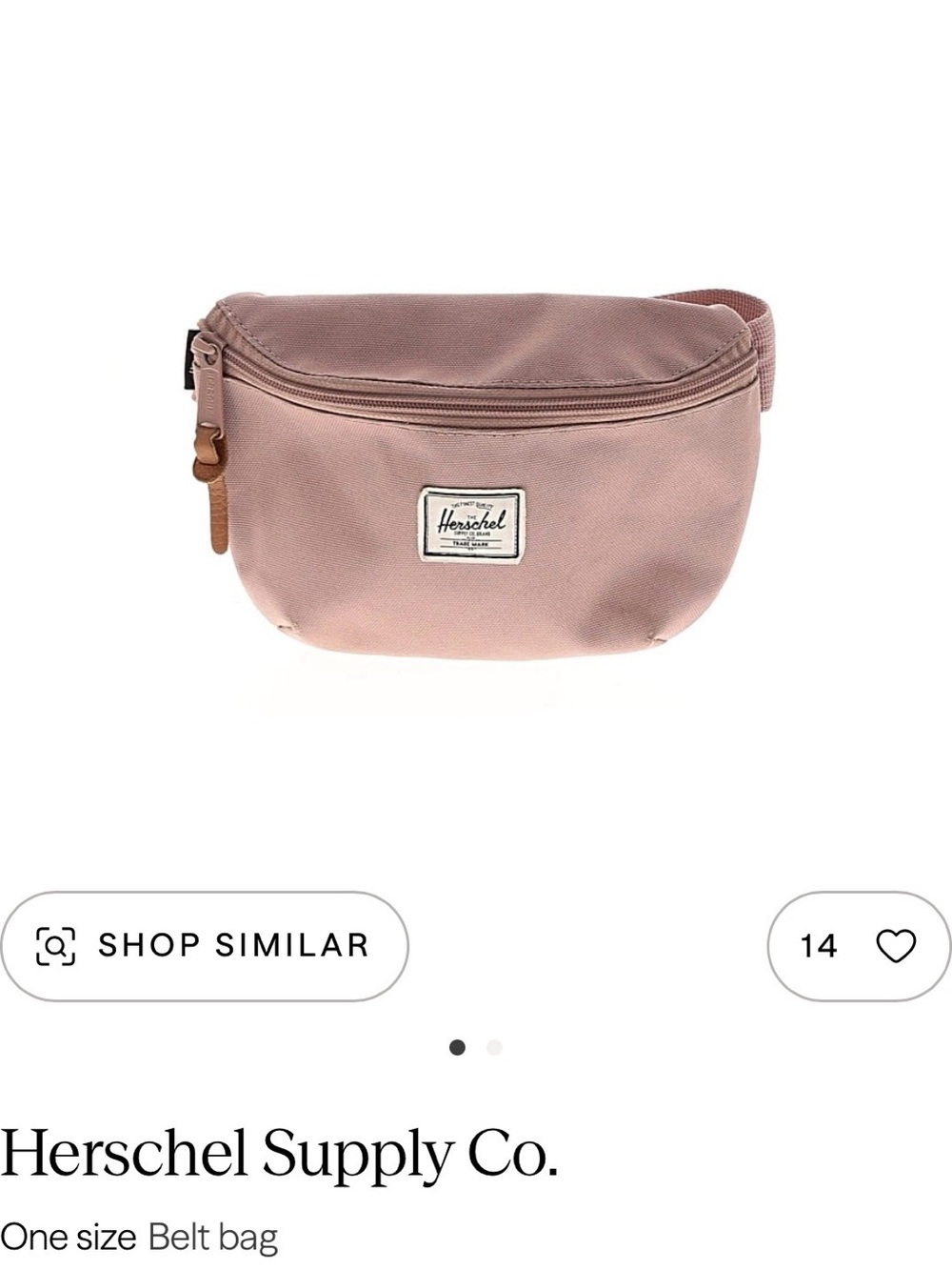 Herschel Supply Co. Women's Pink Crossbody Belt Bag